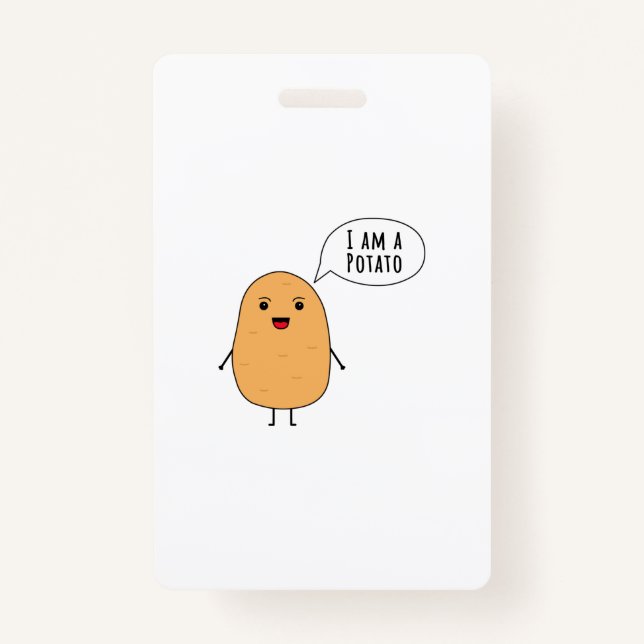 I am a potato ID badge (Front)