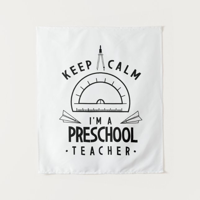 I Am A Preschool Teacher Tapestry (Front)