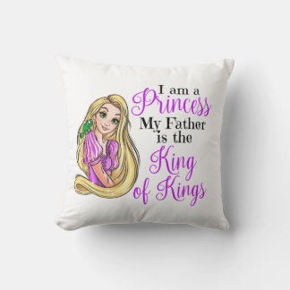 I am a princess Rapunzel throw pillow