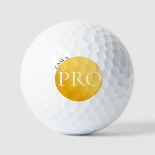 I AM A PRO Custom Golden Golf Ball