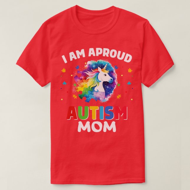 i am a proud autism mum T-Shirt (Design Front)