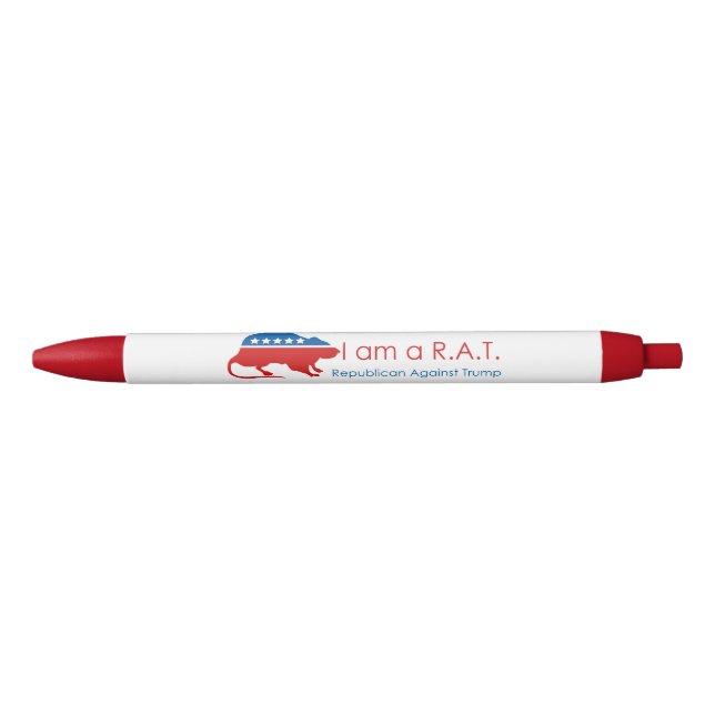 I am a R.A.T: Republican Against Trump Blue Ink Pen (Front)