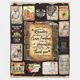 I Am A Reader Blanket, Book Lover Blanket, Fleece Blanket