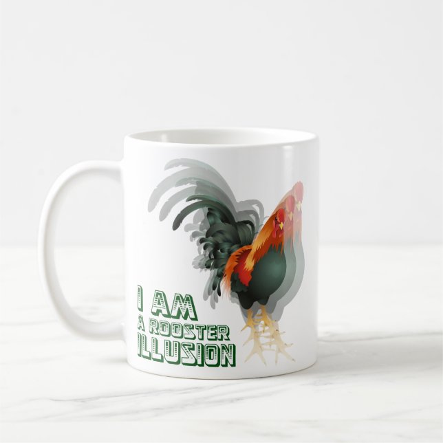 I Am A Rooster Illusion Coffee Mug (Left)