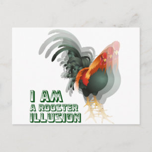 I Am A Rooster Illusion Postcard
