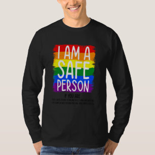 I Am A Safe Person Bisexual Gay Pride Rainbow Lgbt T-Shirt