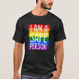 I Am A Safe Person Bisexual Gay Pride Rainbow Lgbt T-Shirt