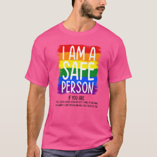 I Am A Safe Person Bisexual Gay Pride Rainbow Lgbt T-Shirt