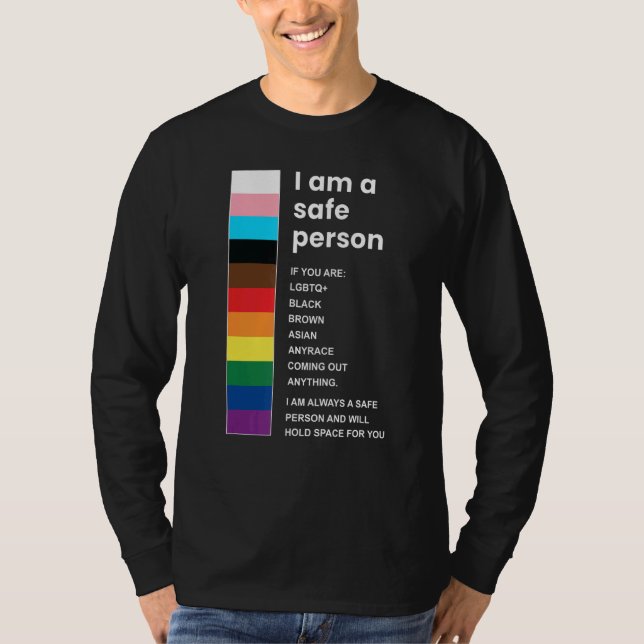 I Am A Safe Person   Lgbt Gay Pride T-Shirt (Front)
