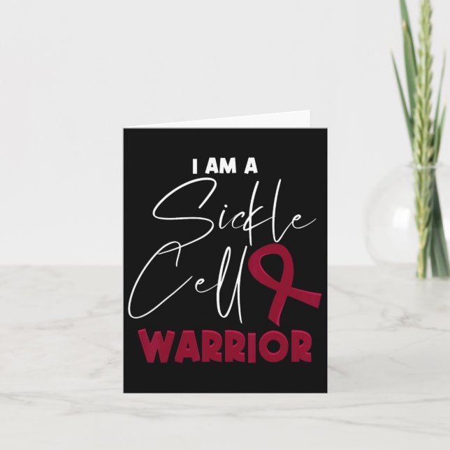 I Am A Sickle Cell Warrior - Sickle Cell Anaemia A Card (Front)
