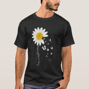 I Am A Simple Woman Dog Paw Flip Flop Wine For Wom T-Shirt