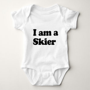 I am a Skier Baby Bodysuit