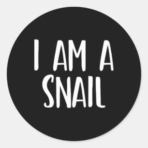 I Am A Snail Halloween I'm Simple Costume Easy Fun Classic Round Sticker