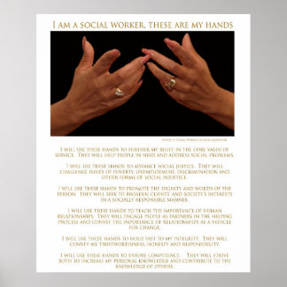 I Am A Social Worker, These Are My Hands-Poster Poster