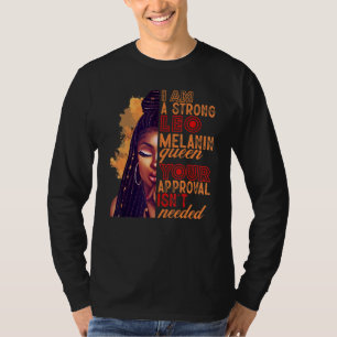 I am A Strong Leo Melanin Queen Zodiac Black Women T-Shirt