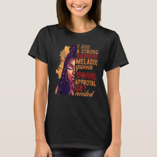 I am A Strong Taurus Melanin Queen Zodiac Black Wo T-Shirt