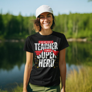 I am A SuperHero Math Teacher Appreciation Black  T-Shirt