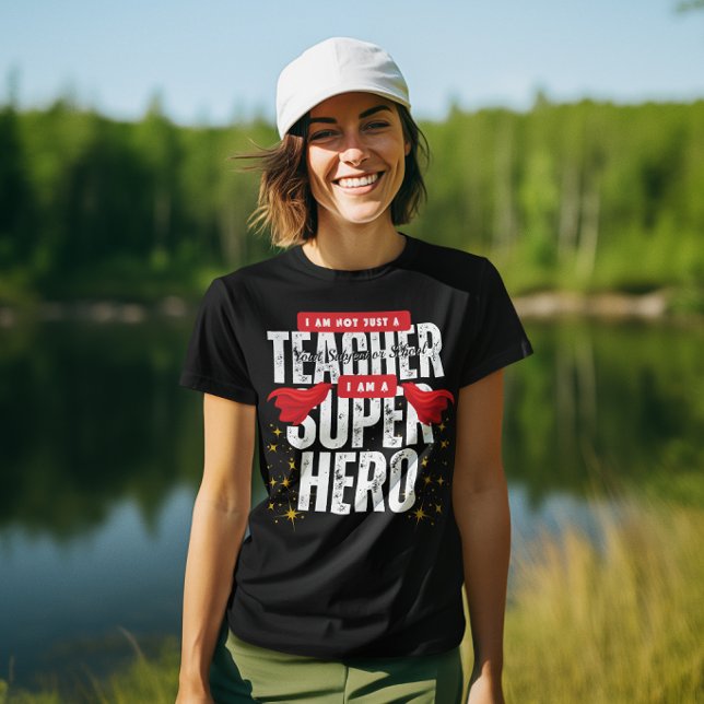 I am A SuperHero Math Teacher Appreciation Black  T-Shirt (Creator Uploaded)