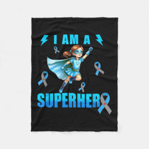I Am A Superhero Type 1 Diabetes Awareness T1d Gir Fleece Blanket