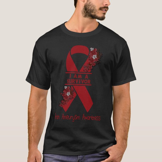 I Am A Survivor Brain Aneurysm Awareness T-Shirt (Front)