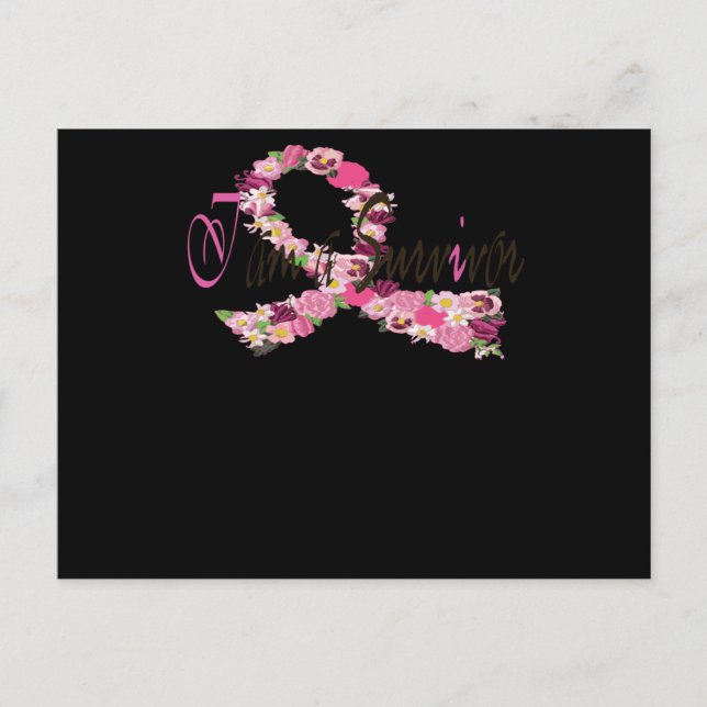 I Am A Survivor Breast Cancer Awareness Invitation Postcard (Front)