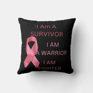 I am a survivor ,breast cancer awareness month cushion