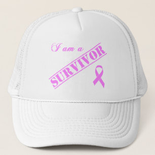 I am a Survivor - Breast Cancer Pink Ribbon Trucker Hat
