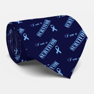 I am a Survivor - Light Blue Ribbon Tie