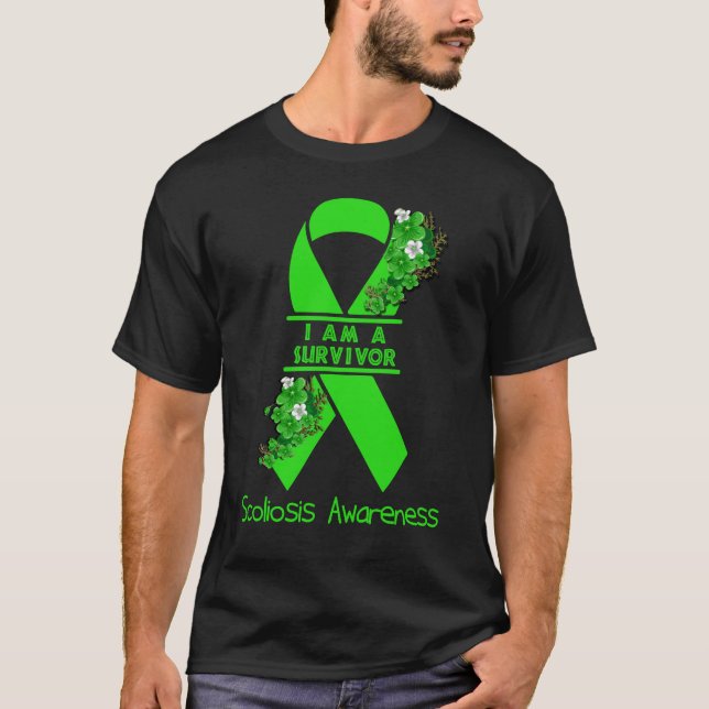 I Am A Survivor Scoliosis Awareness T-Shirt (Front)