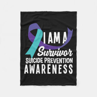 I Am A Survivor Suicide Prevention Awareness  Fleece Blanket