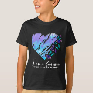 I Am A Survivor Suicide Prevention Awareness Heart T-Shirt
