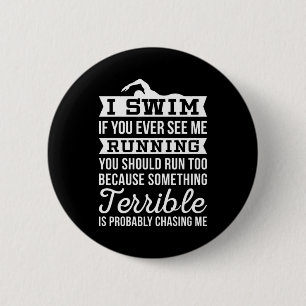 I Am A Swimmer 6 Cm Round Badge