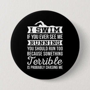 I Am A Swimmer 7.5 Cm Round Badge