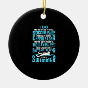 I Am A Swimmer Funny Swimming Pool Swim Lover Gift Ceramic Tree Decoration