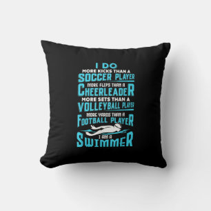 I Am A Swimmer Funny Swimming Pool Swim Lover Gift Cushion