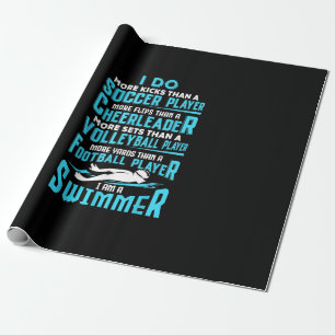 I Am A Swimmer Funny Swimming Pool Swim Lover Gift Wrapping Paper