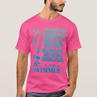 I Am A Swimmer T Shirt Funny Swim Swimming Cool Pr