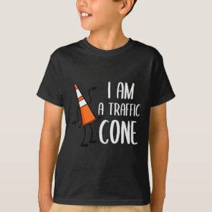 I Am A Traffic Cone Orange Lazy Easy Costumes Hall T-Shirt