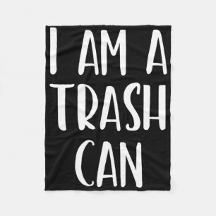 I Am A Trash Can Halloween I'm Simple Costume Easy Fleece Blanket