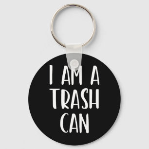 I Am A Trash Can Halloween I'm Simple Costume Easy Key Ring
