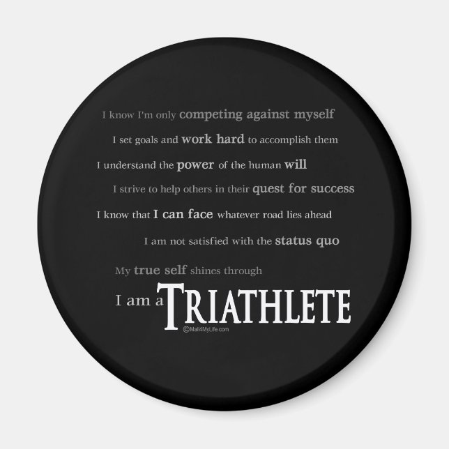 I am a Triathlete Magnet (Front)