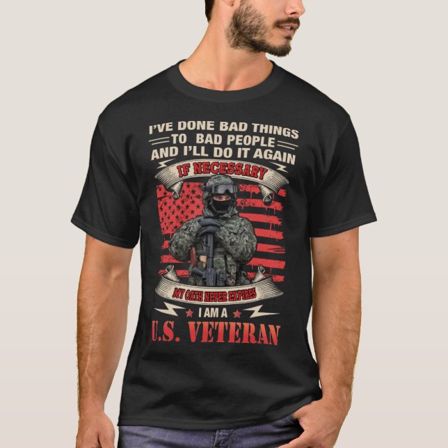 I Am A U S Veteran T-Shirt (Front)