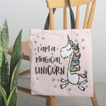 I Am A Unicorn Tote Bag<br><div class="desc">I Am A Unicorn Tote Bag - Every dreamer needs their own mythical unicorn tote bag! We can't think of a better way for you to show your inner magic and keep your essentials handy. This design features a fantasy filled cute unicorn flying around stars and hearts, with the phrase...</div>