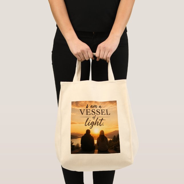 I Am a Vessel of Light Tote Bag (Front (Product))
