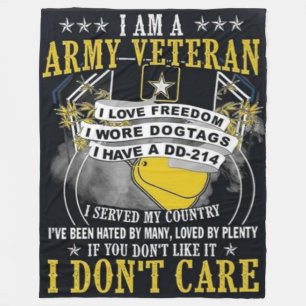 I AM A VET FLEECE BLANKET