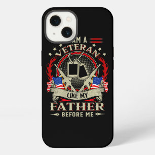 I Am A Veteran Like My Father Before Me Flag Usa F iPhone 13 Case