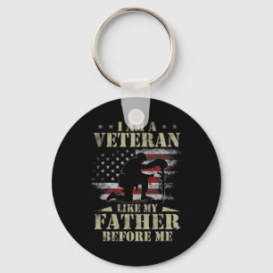 I Am A Veteran Like My Father Before Me Shirt 4th Key Ring