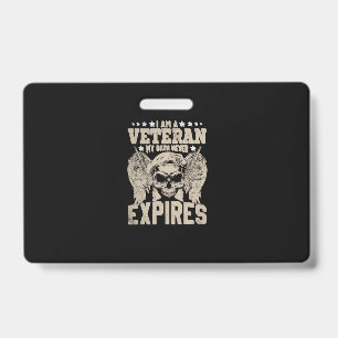 i am a veteran my oath never expires ID badge