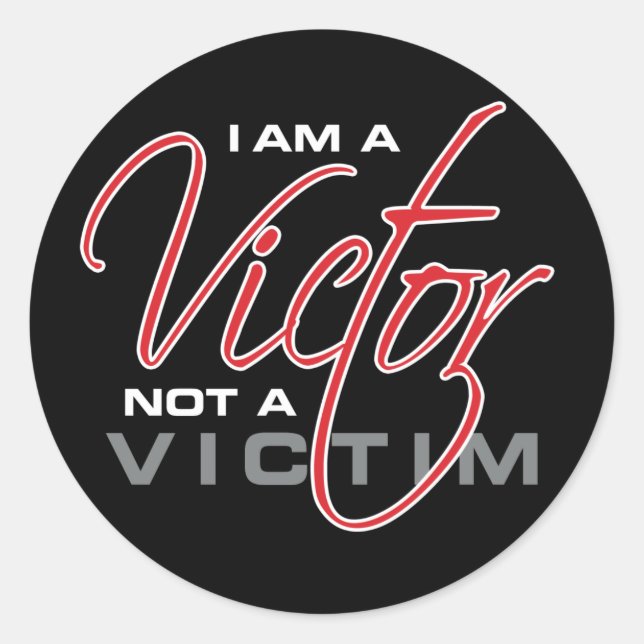I Am A Victor Not A Victim - Osteen Classic Round Sticker (Front)