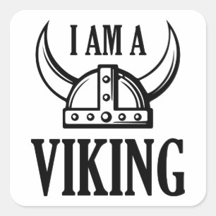 I Am A Viking Square Sticker